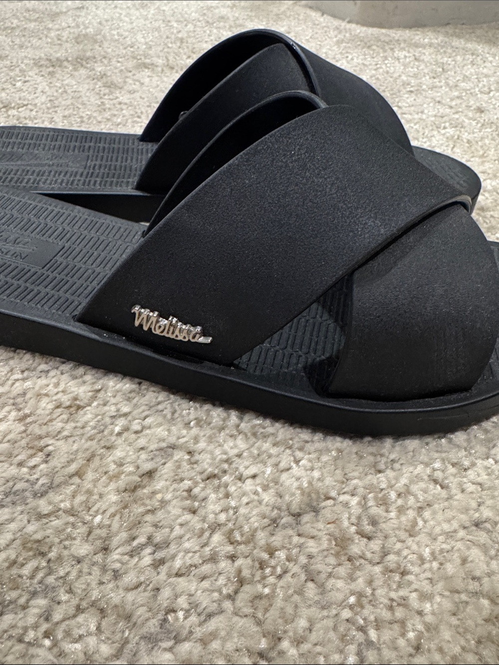 Melissa Black Crisscross Sandals